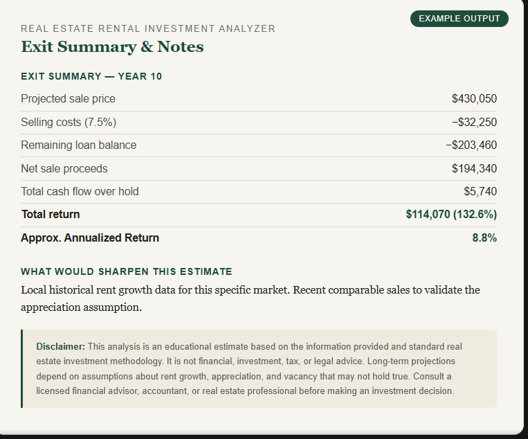 Real Estate Rental Investment Analyzer screenshot 3