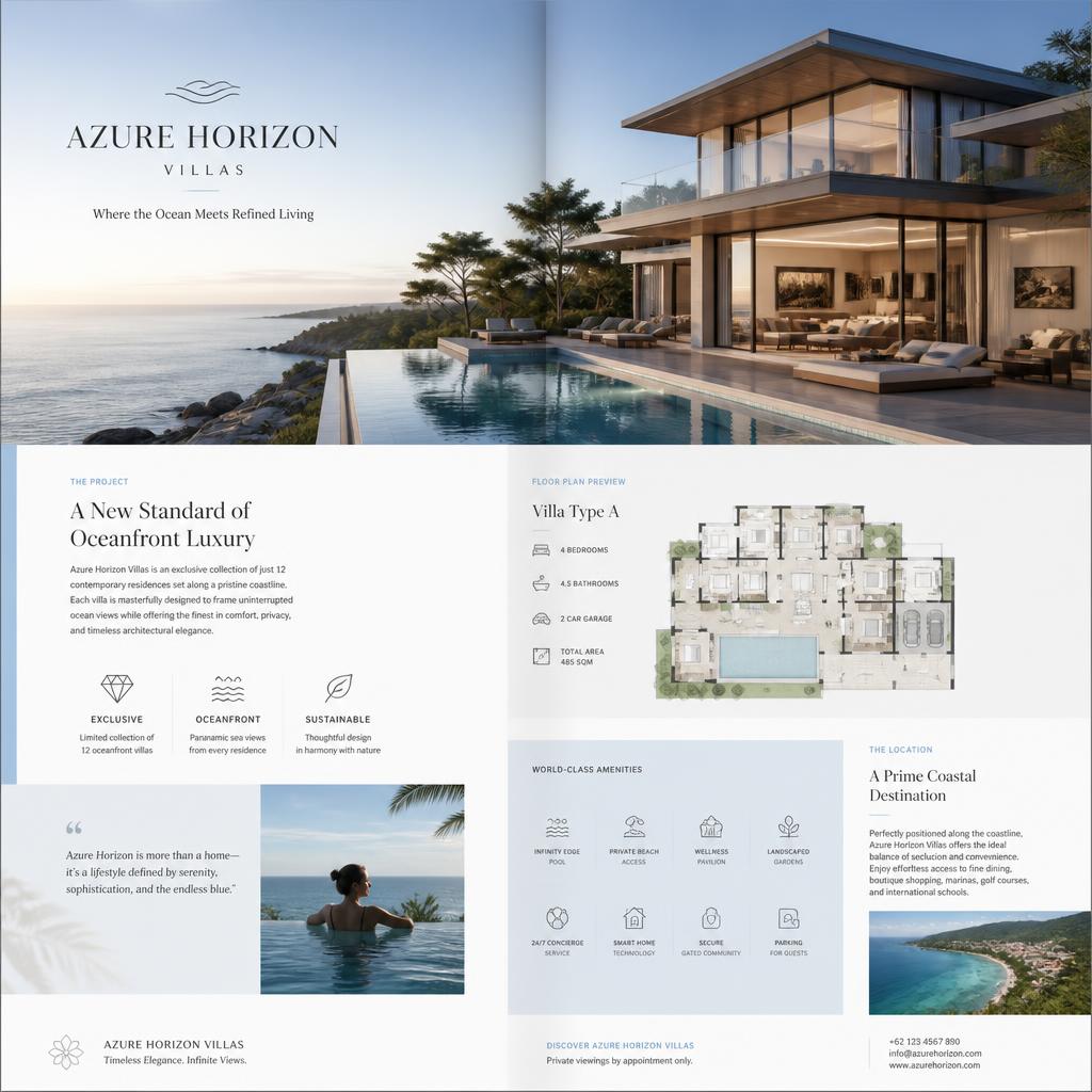 luxury real estate brochure creative director preview