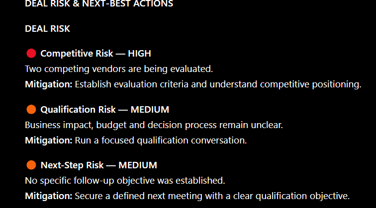AI Sales Call Deal Coach screenshot 3
