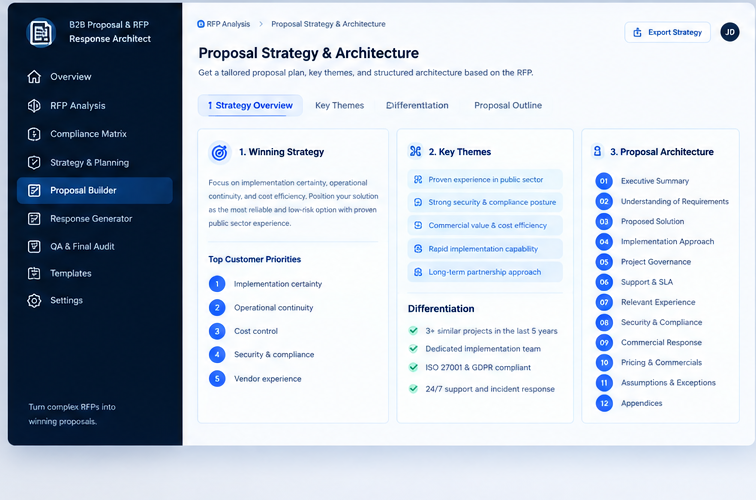 B2B Proposal RFP Response Architect preview