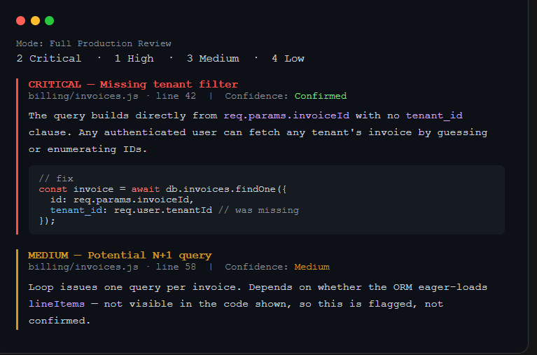 SaaS Backend Code Reviewer preview