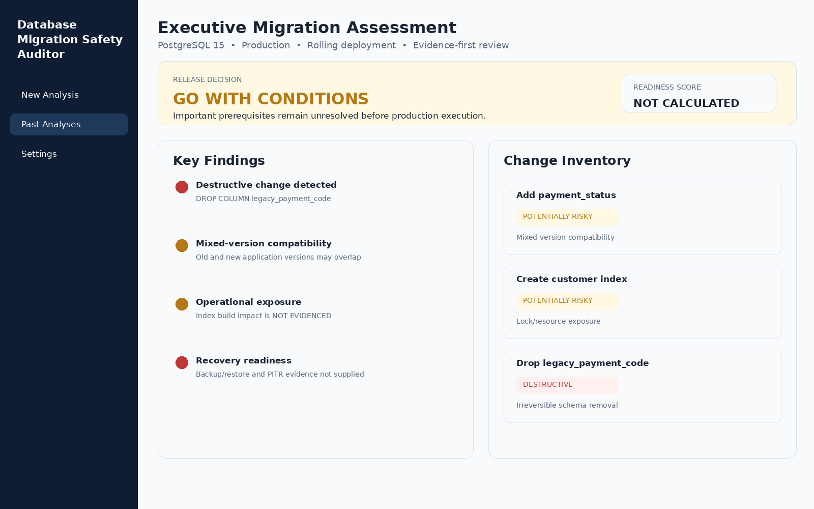 Database Migration Safety Auditor preview