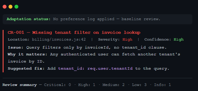 Self Learning Code Reviewer screenshot 2