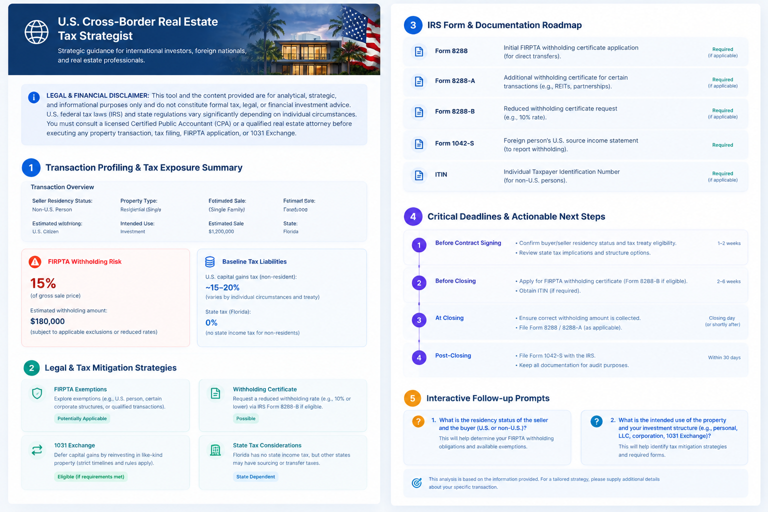 Cross-Border Real Estate Tax Strategist preview