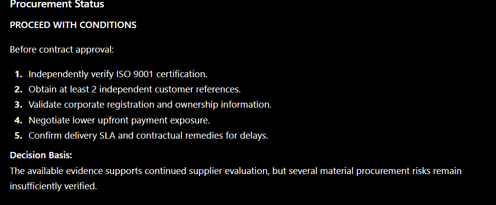 B2B Procurement Vendor Intelligence Analyst screenshot 3