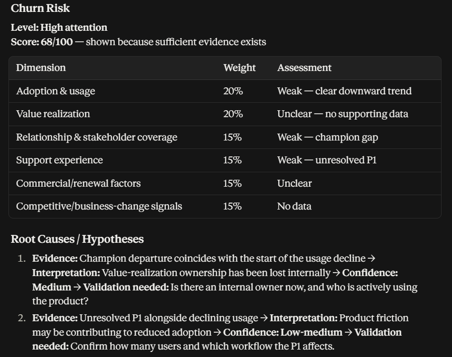 B2B Churn Risk Account Expansion Strategist screenshot 2