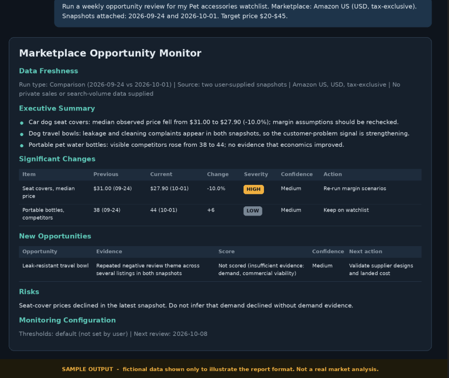 AI Amazon Marketplace Opportunity Monitor preview