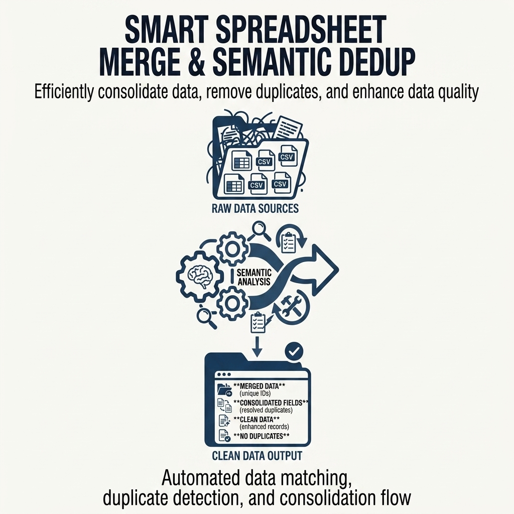 Smart Spreadsheet Merge Semantic Dedup logo