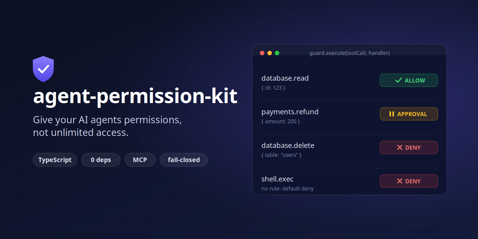 Agent Permission Kit preview