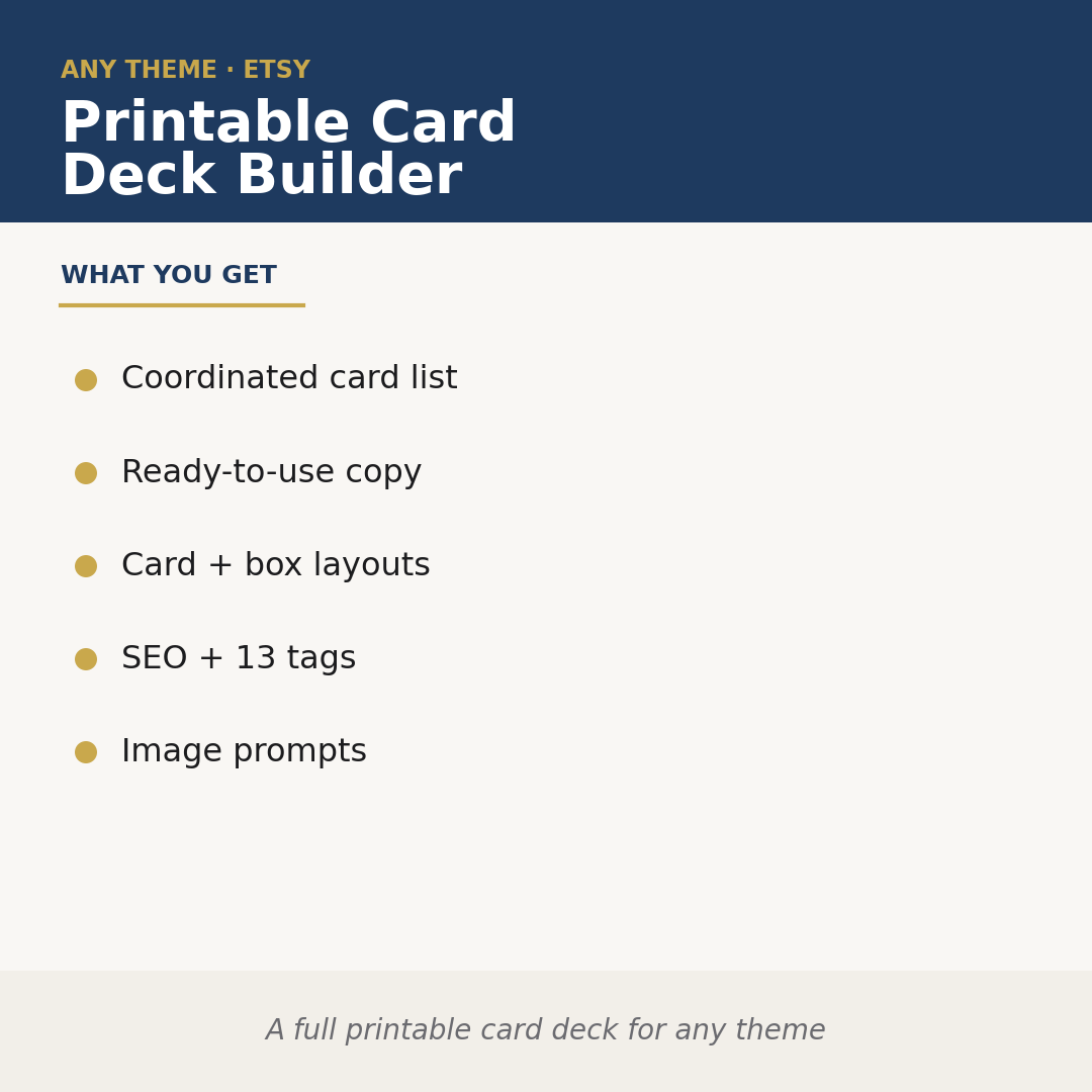 Printable Card Deck Builder