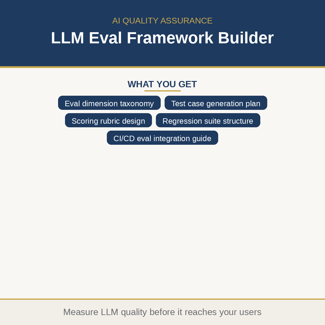LLM Eval Framework Builder