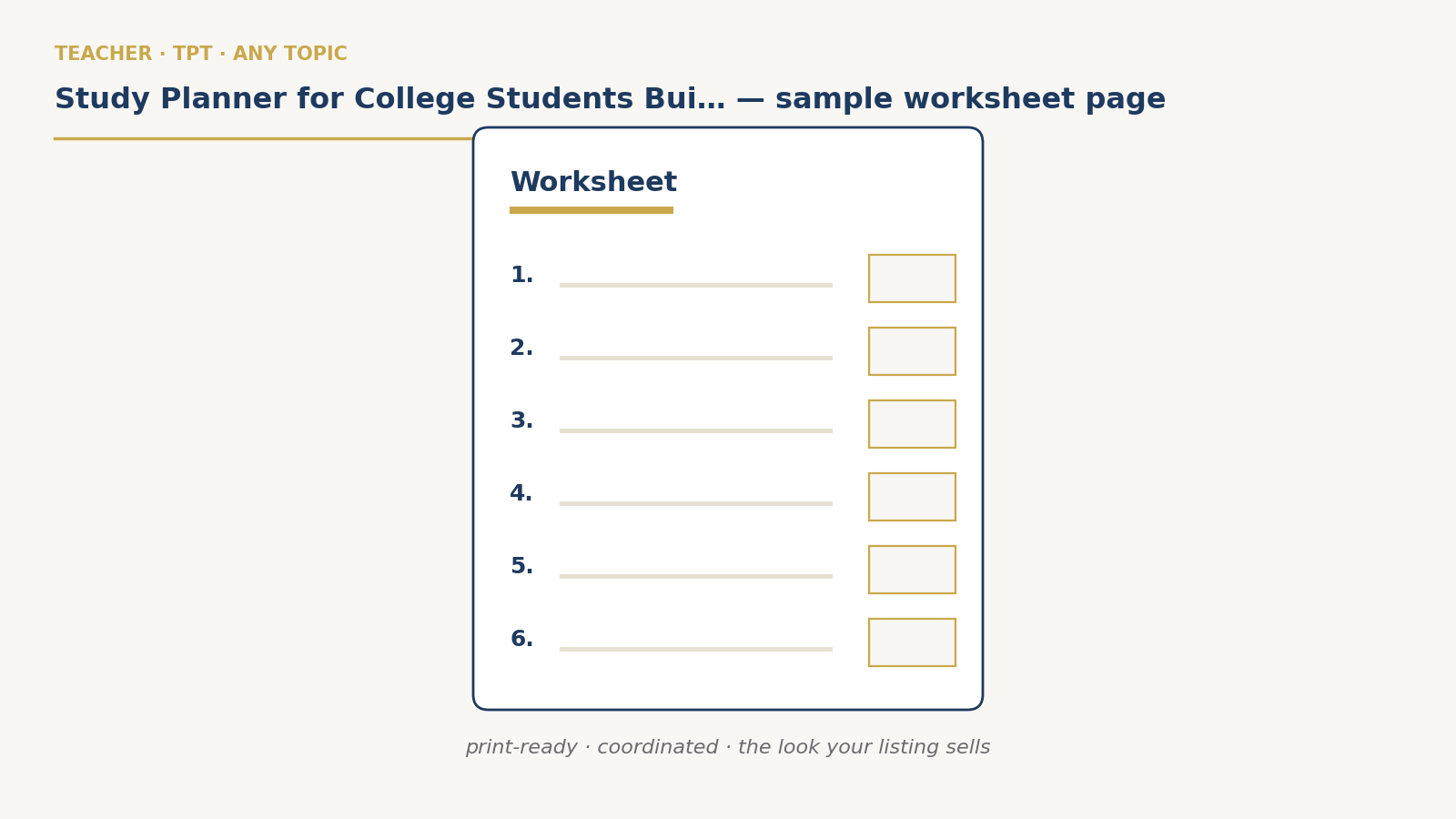 Study Planner for College Students preview