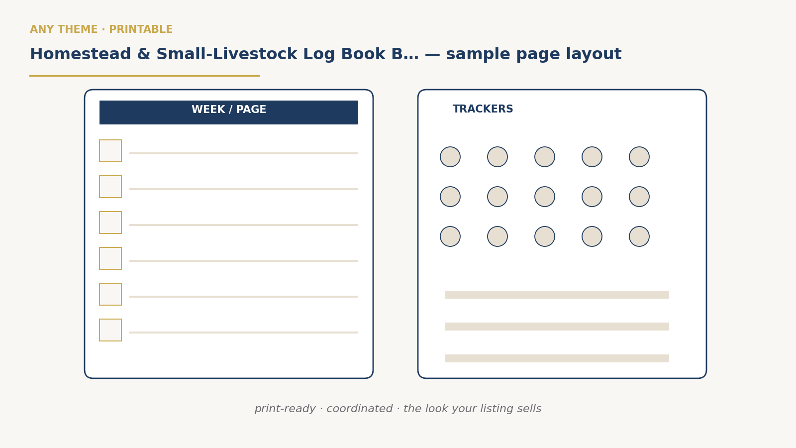 Homestead & Small-Livestock Log Book Builder preview