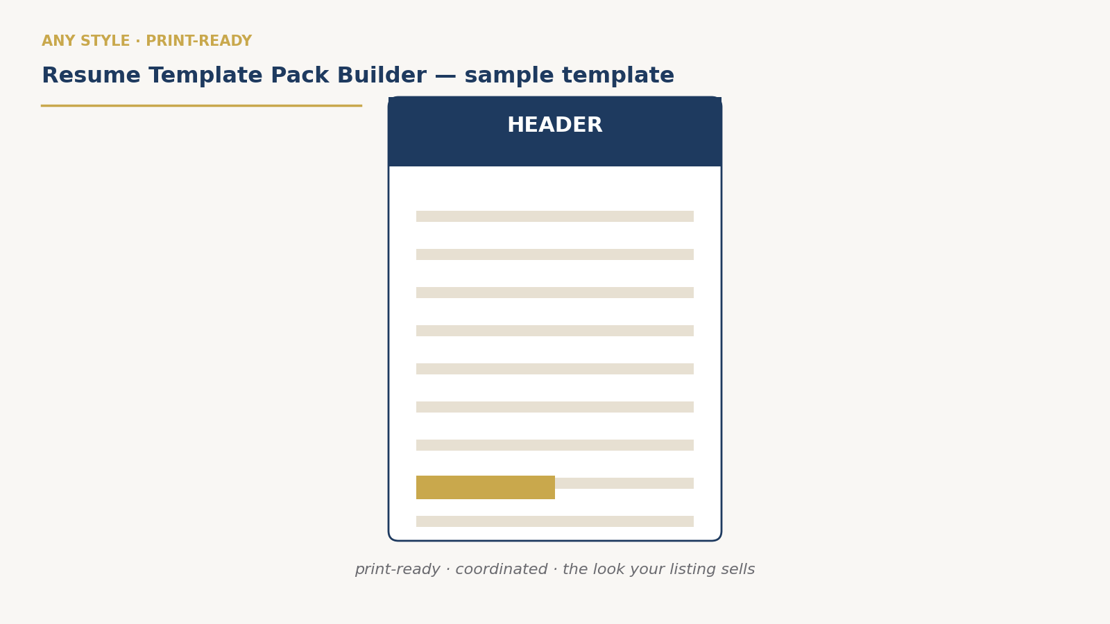 Resume Template Pack Builder preview