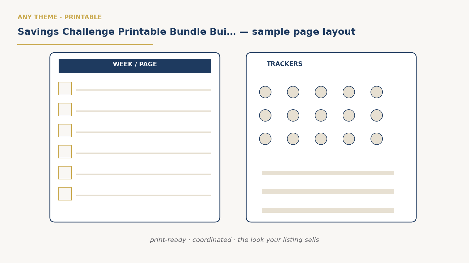 Savings Challenge Printable Bundle Builder preview