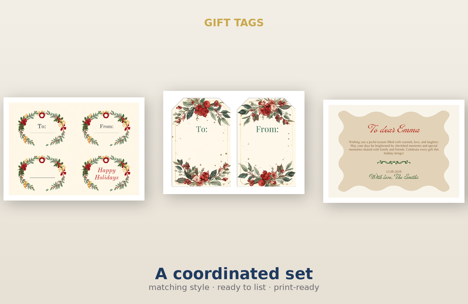 Printable Gift Tag Bundle Builder preview