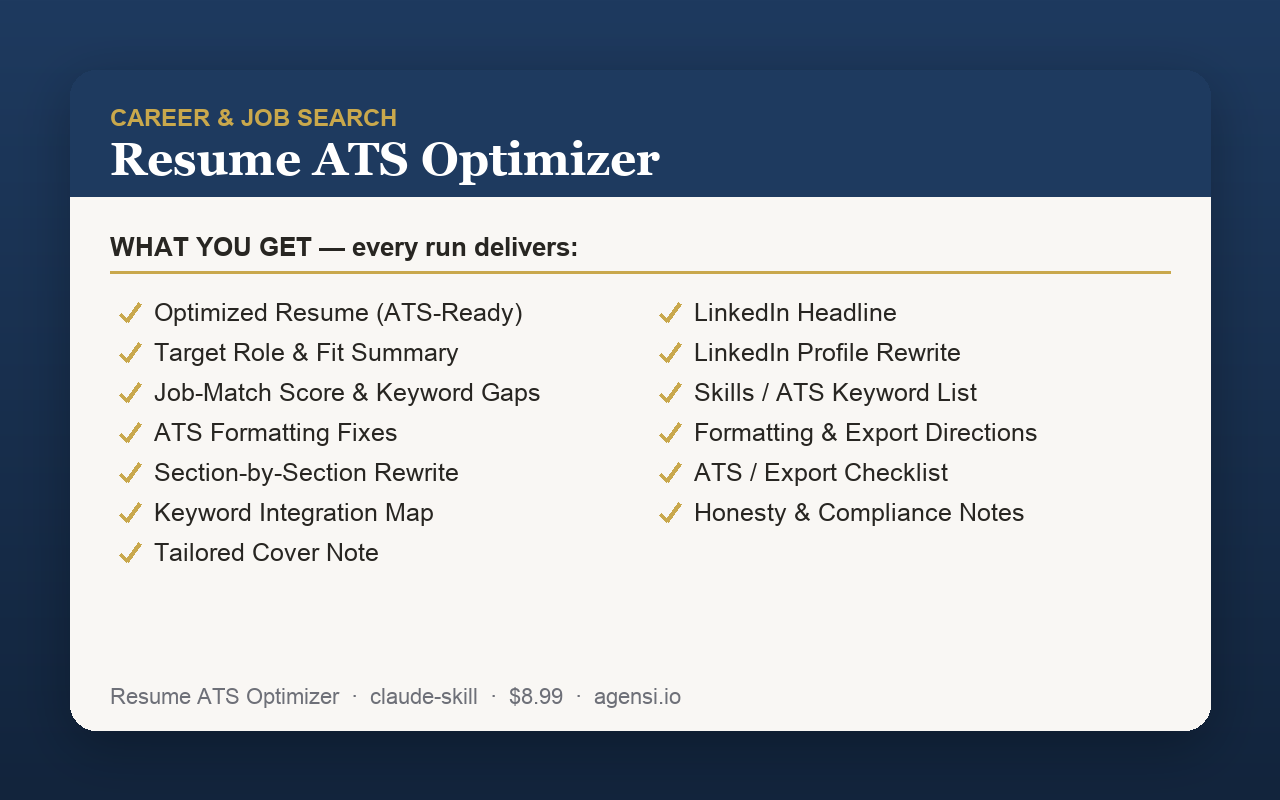 Resume ATS Optimizer preview