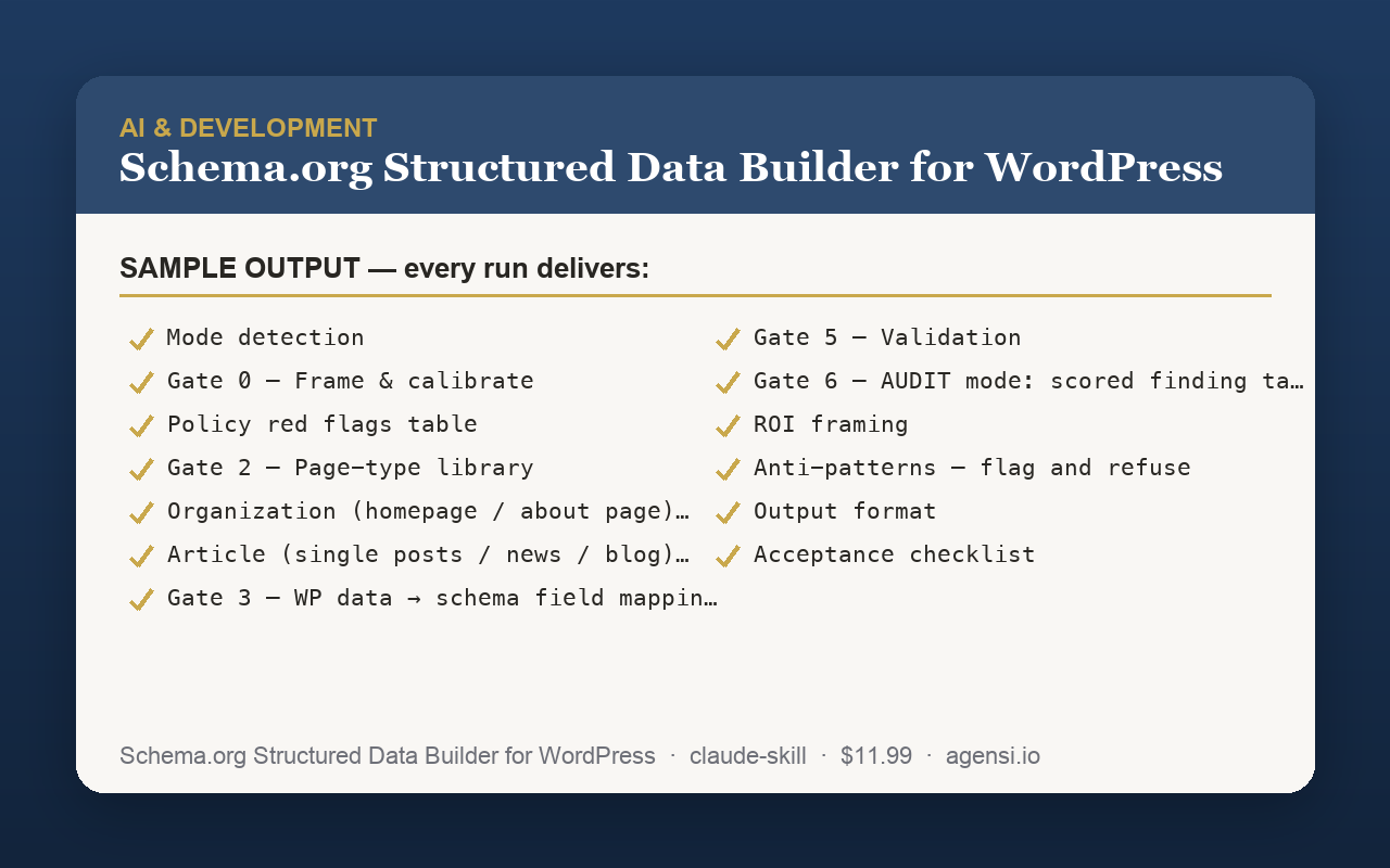 Schema.org Structured Data Builder for WordPress preview