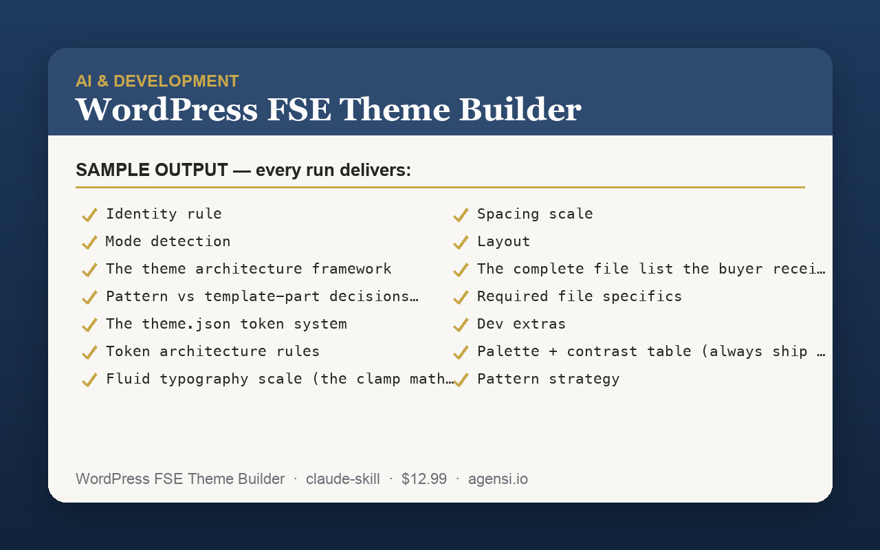 WordPress FSE Theme Builder preview