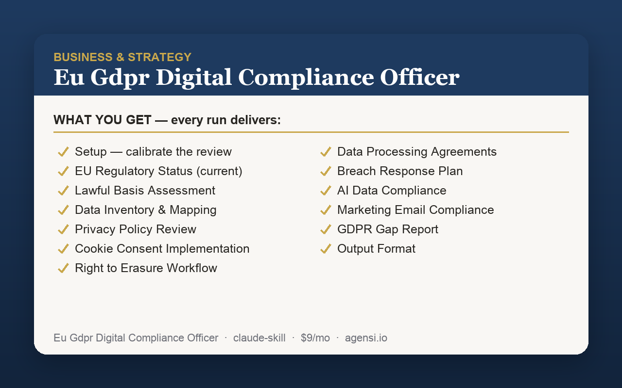 eu Gdpr Digital Compliance Officer preview