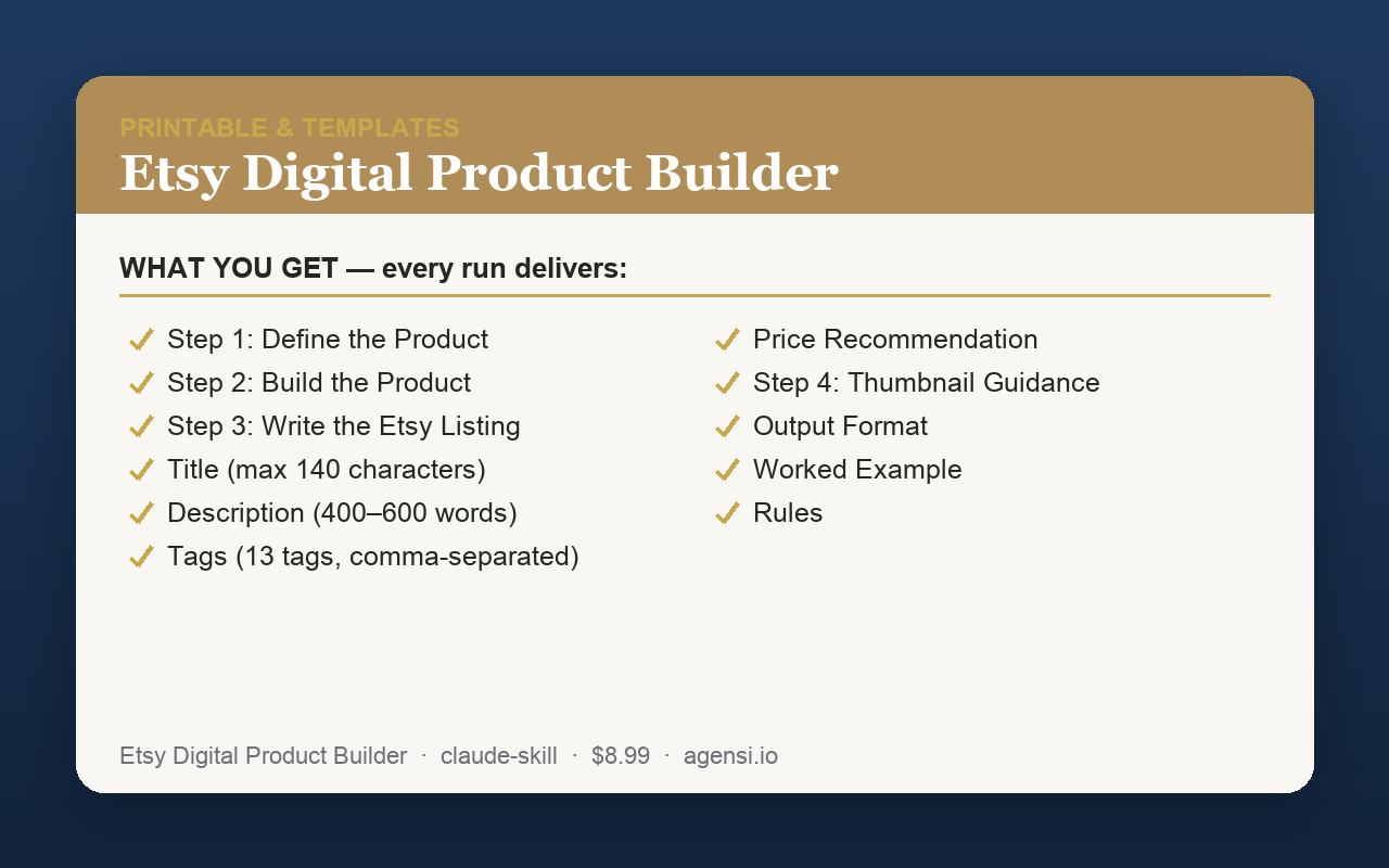 Etsy Digital Product Builder screenshot 1