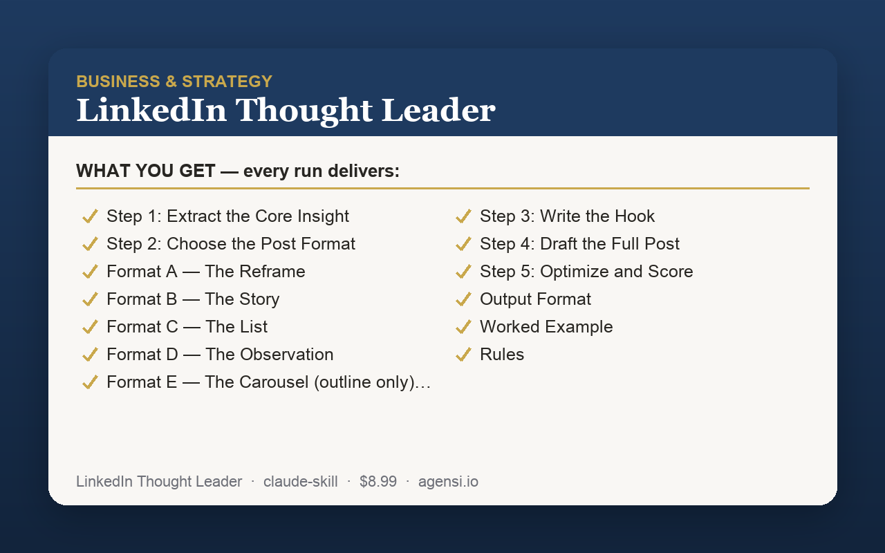 LinkedIn Thought Leader preview