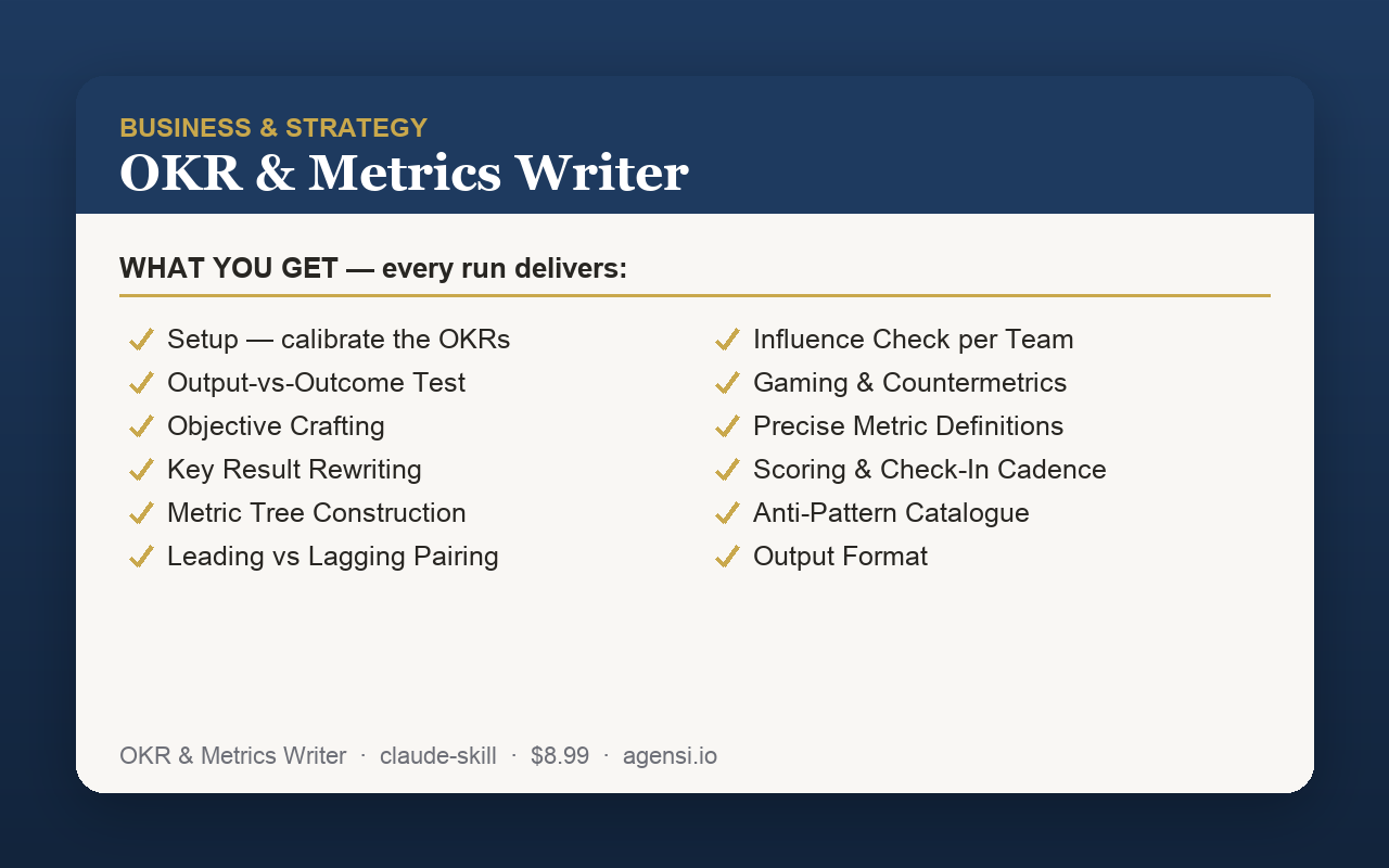 OKR & Metrics Writer preview