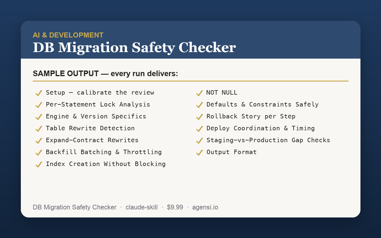 DB Migration Safety Checker preview