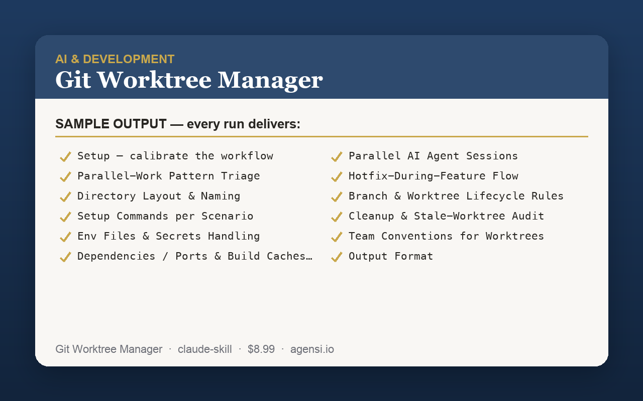 Git Worktree Manager preview
