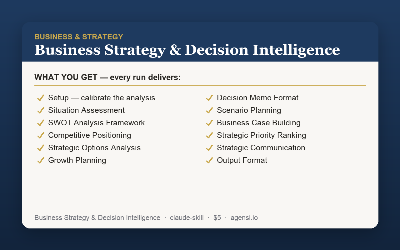 Business Strategy & Decision Intelligence screenshot 1