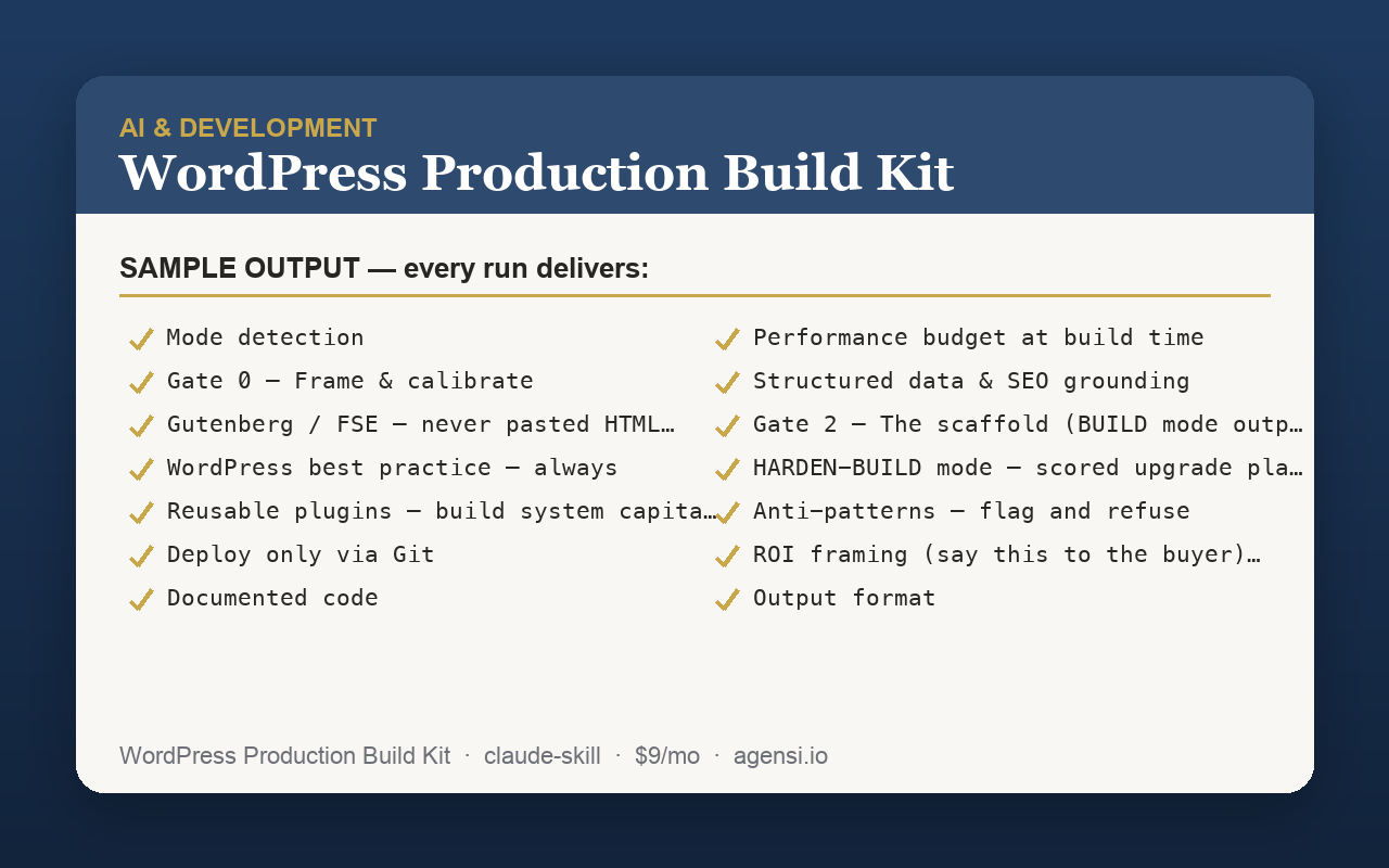 WordPress Production Build Kit screenshot 2