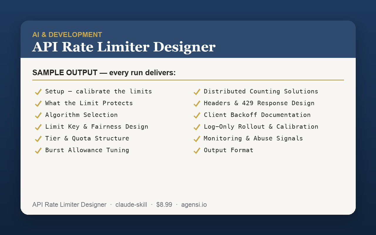 API Rate Limiter Designer preview