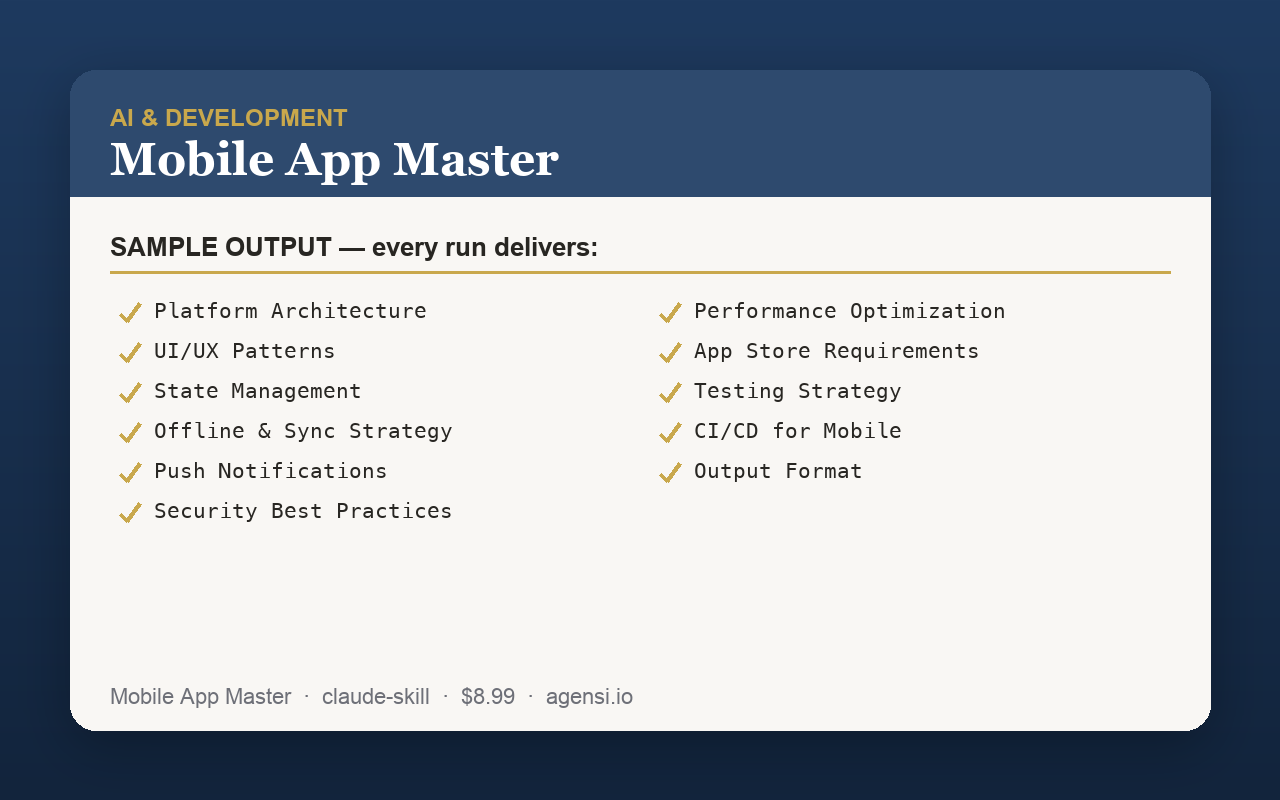 Mobile App Master preview