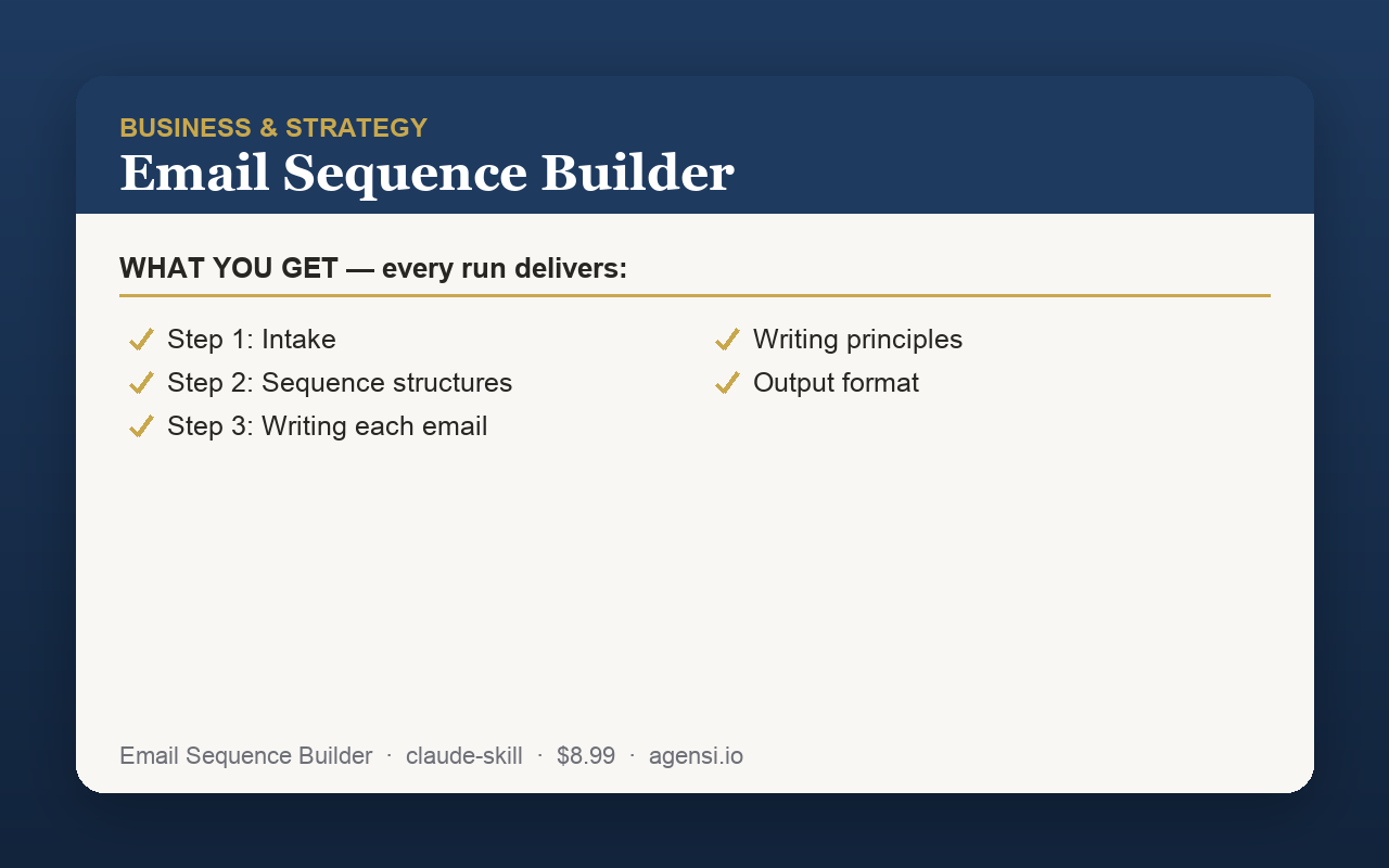 Email Sequence Builder preview