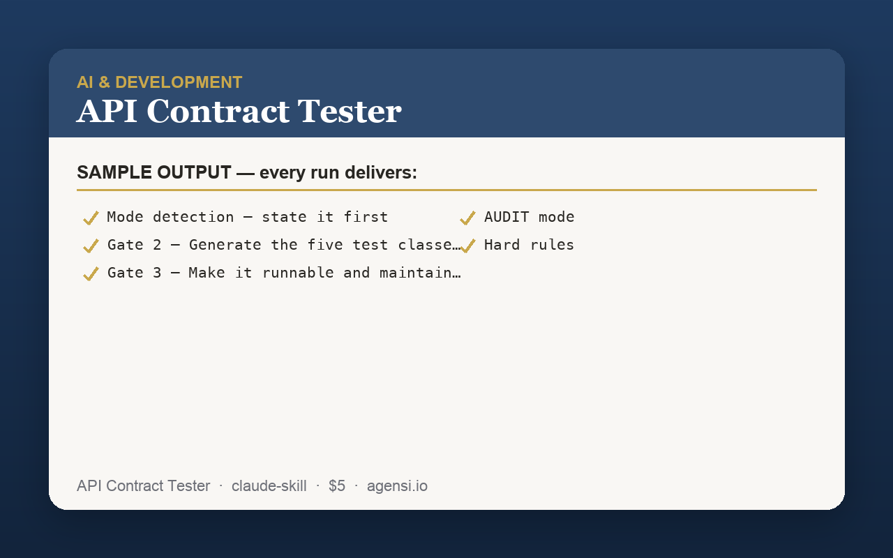 API Contract Tester preview