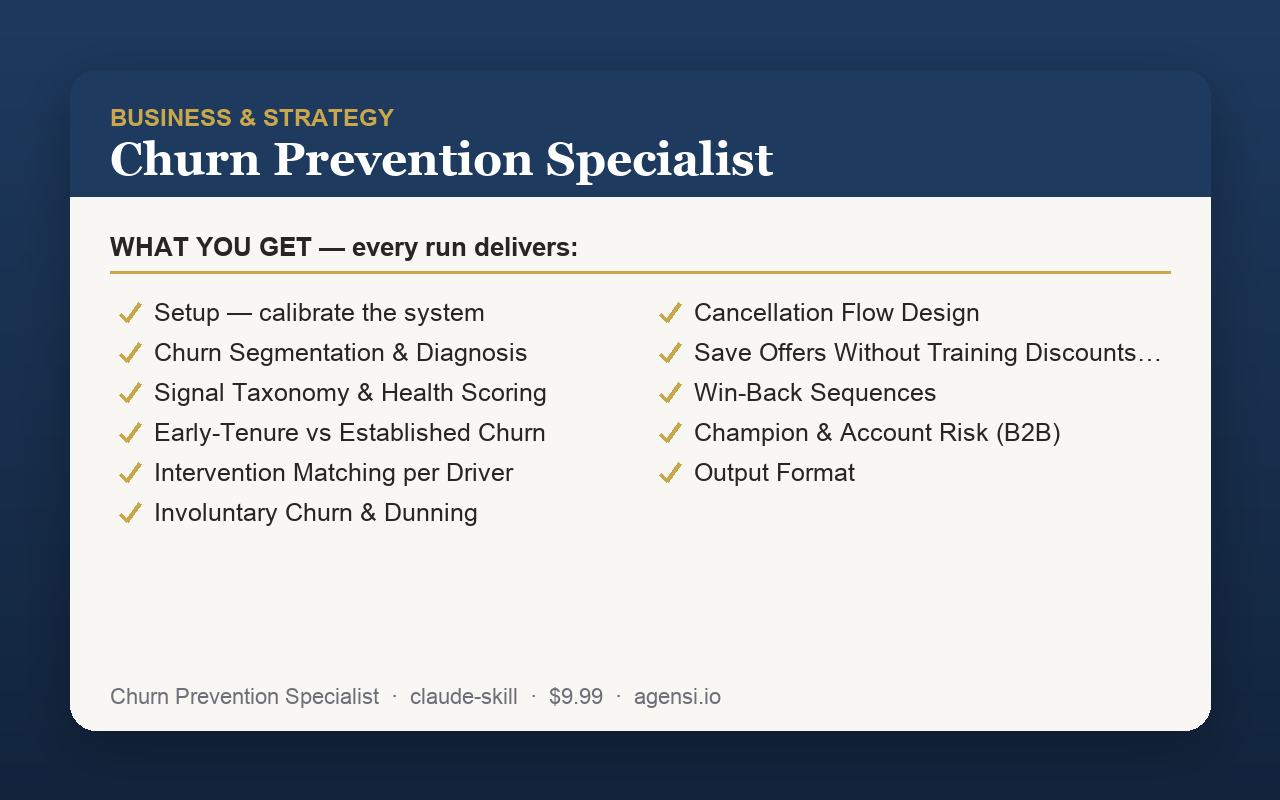 Churn Prevention Specialist preview