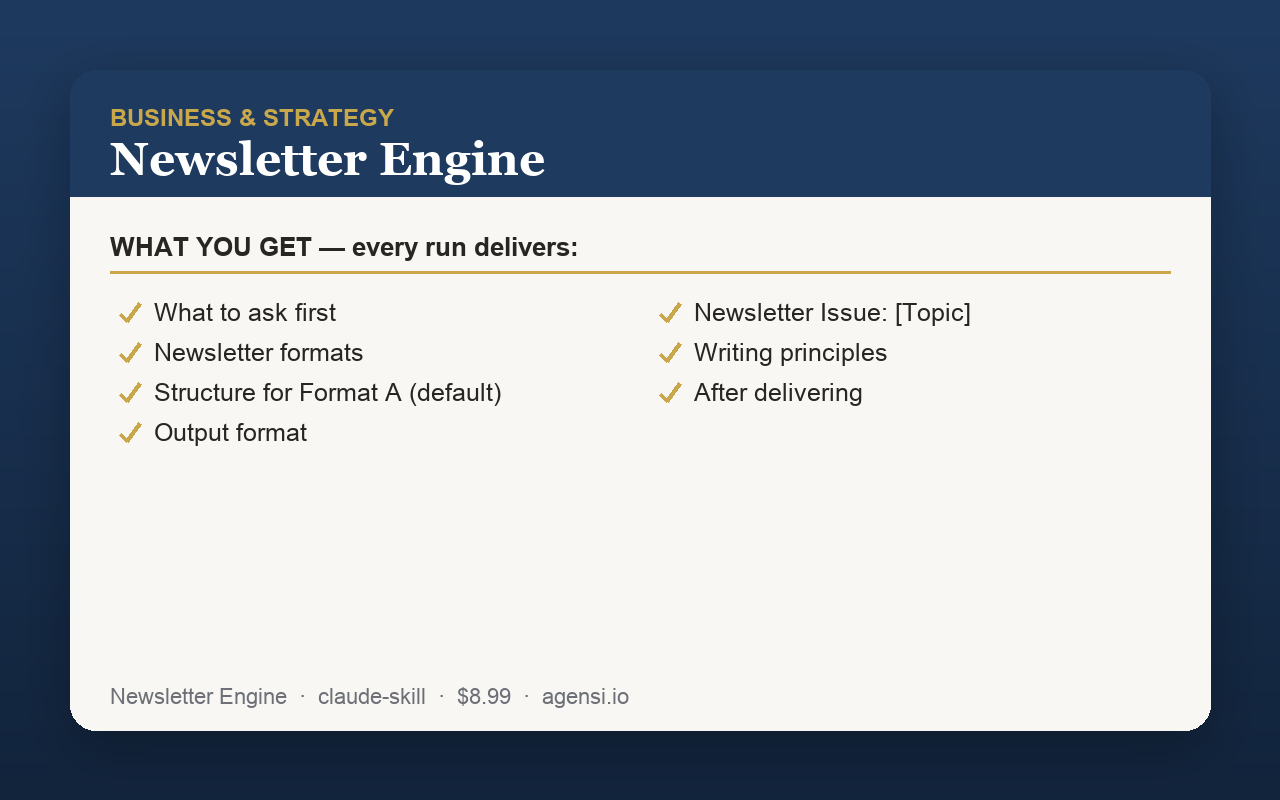 Newsletter Engine preview