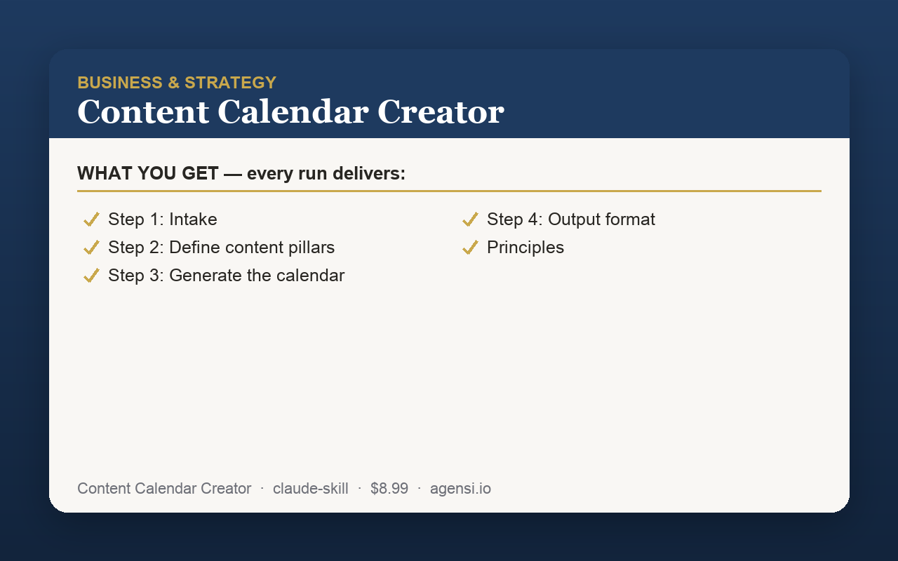 Content Calendar Creator screenshot 1
