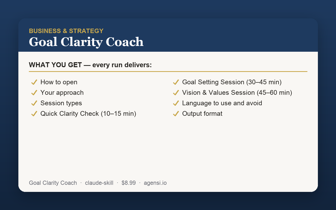 Goal Clarity Coach preview