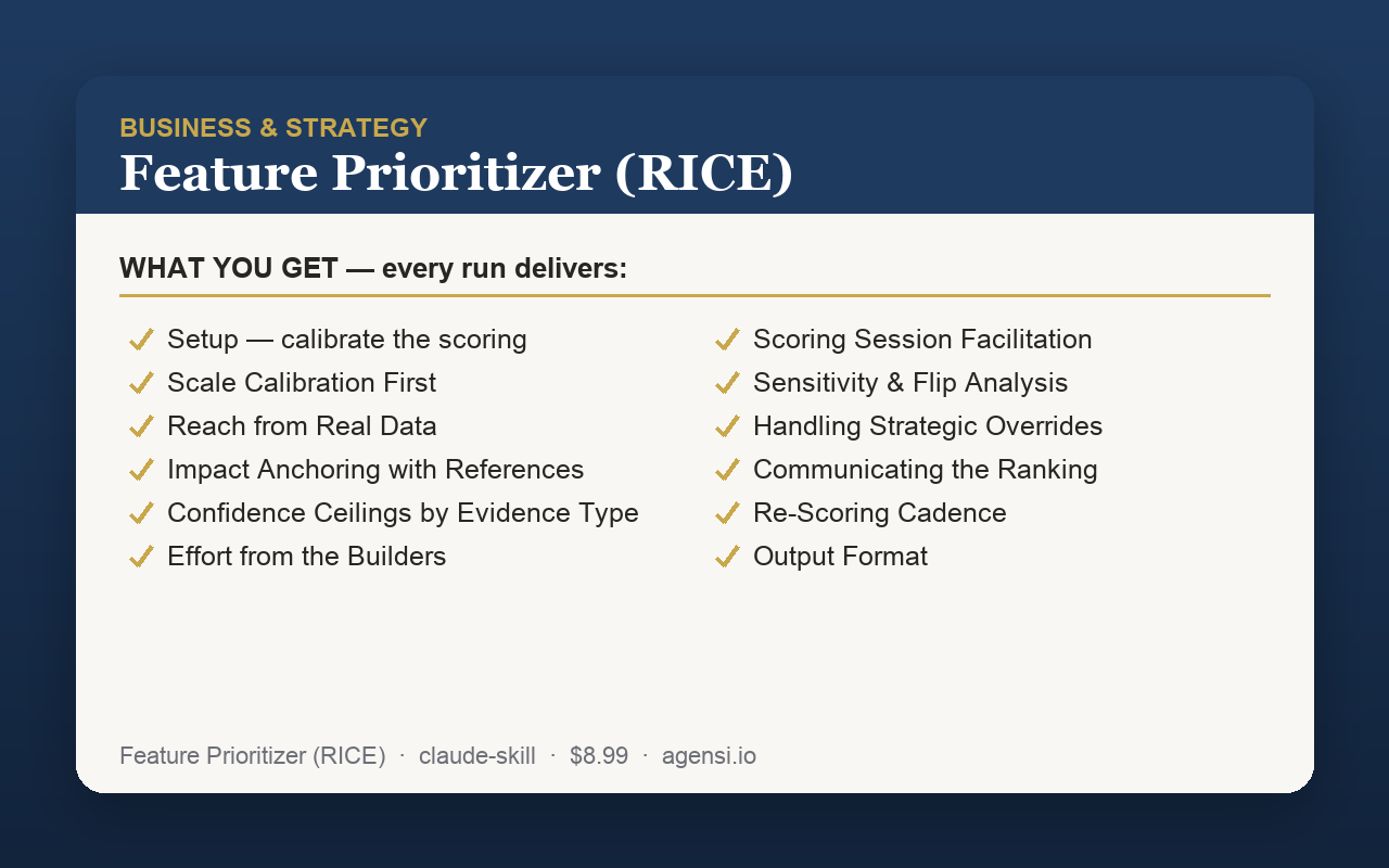 Feature Prioritizer (RICE) preview