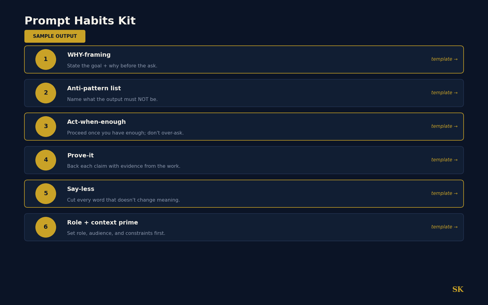 Prompt Habits Kit screenshot 1