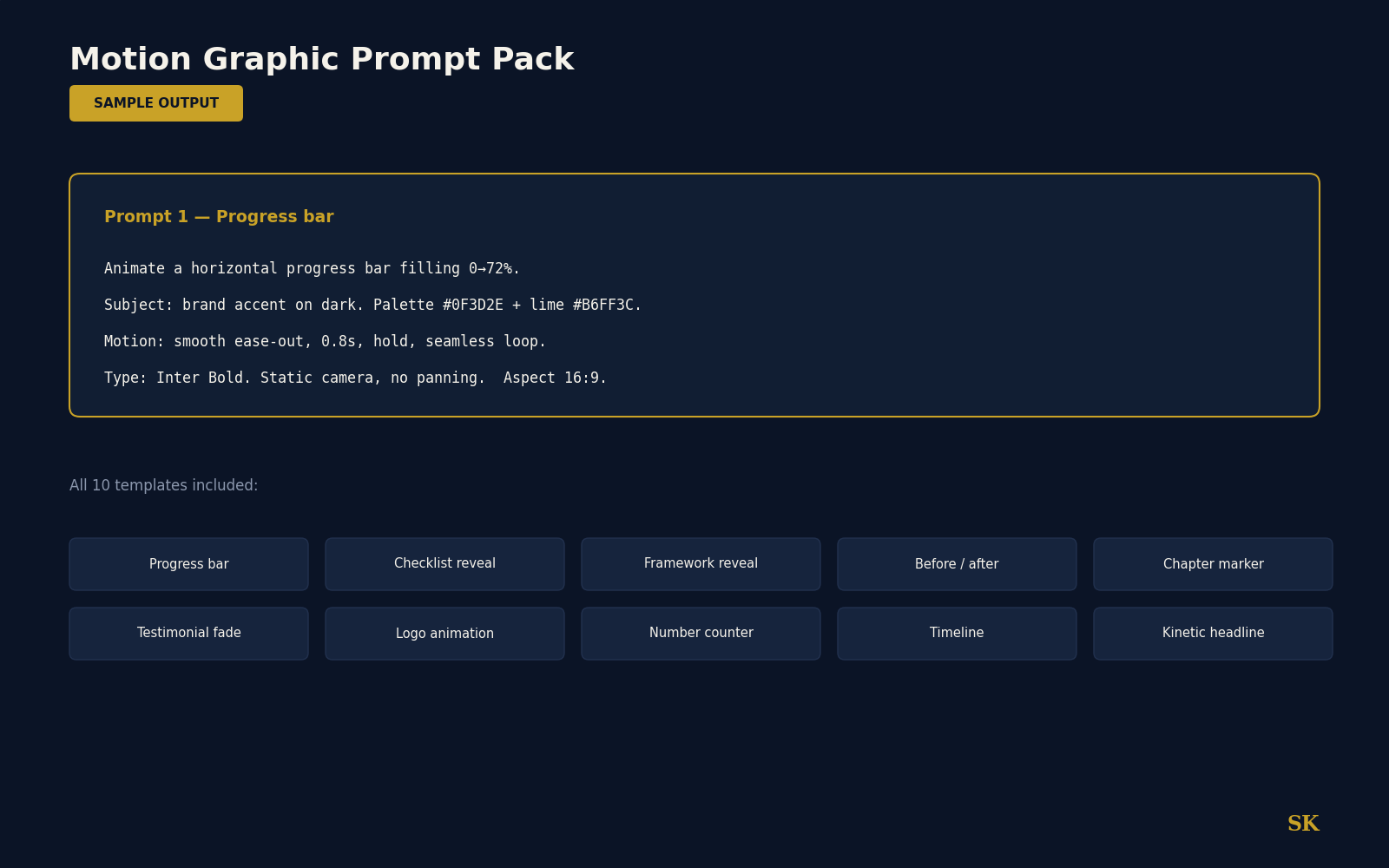 Motion Graphic Prompt Pack screenshot 1