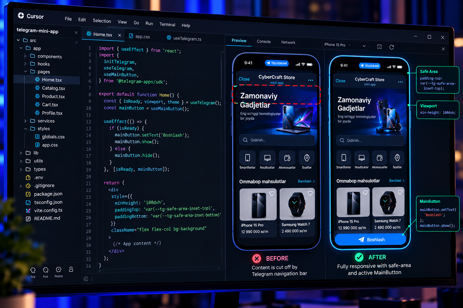 telegram-mini-app-pro screenshot 2