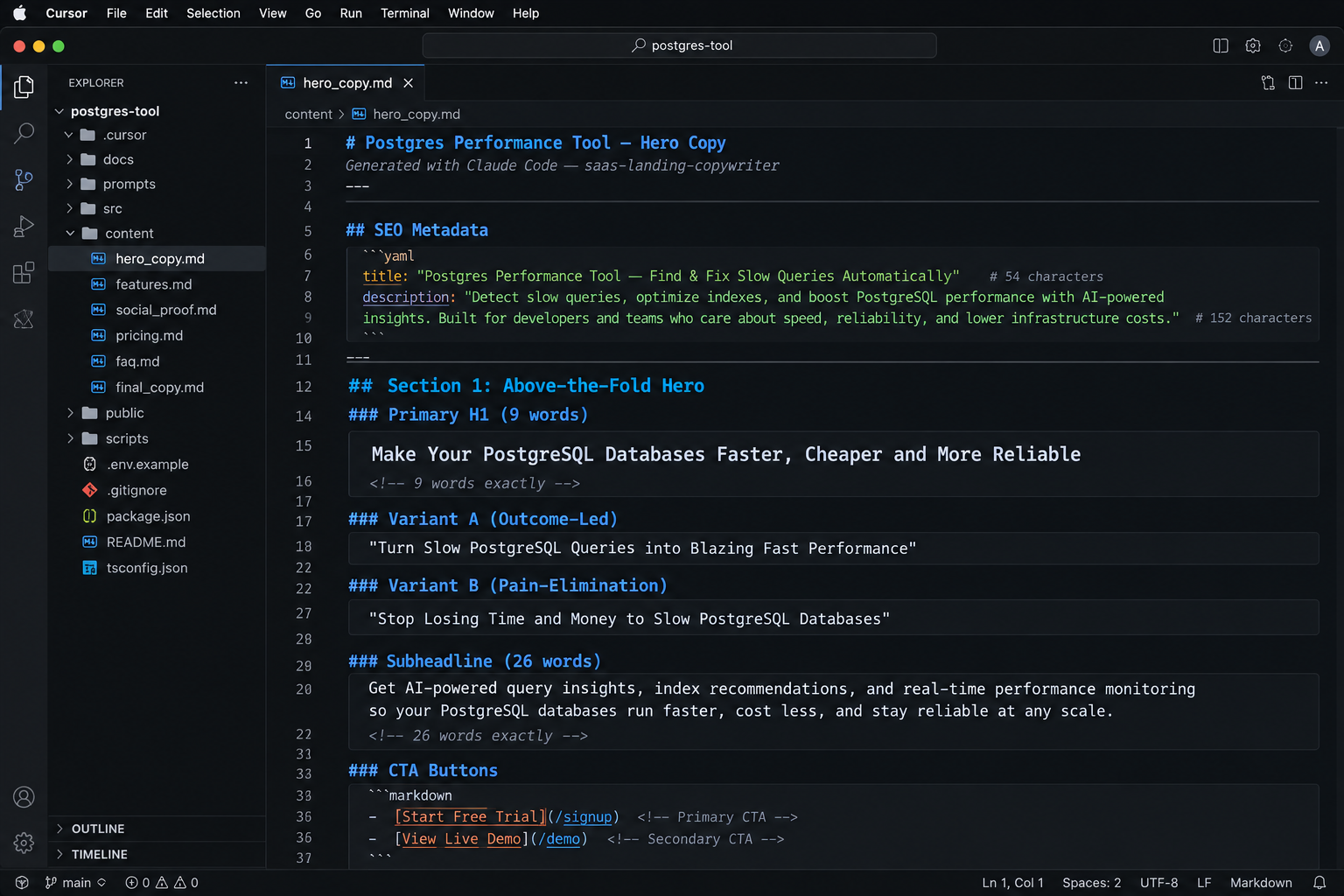 saas-landing-copywriter screenshot 2