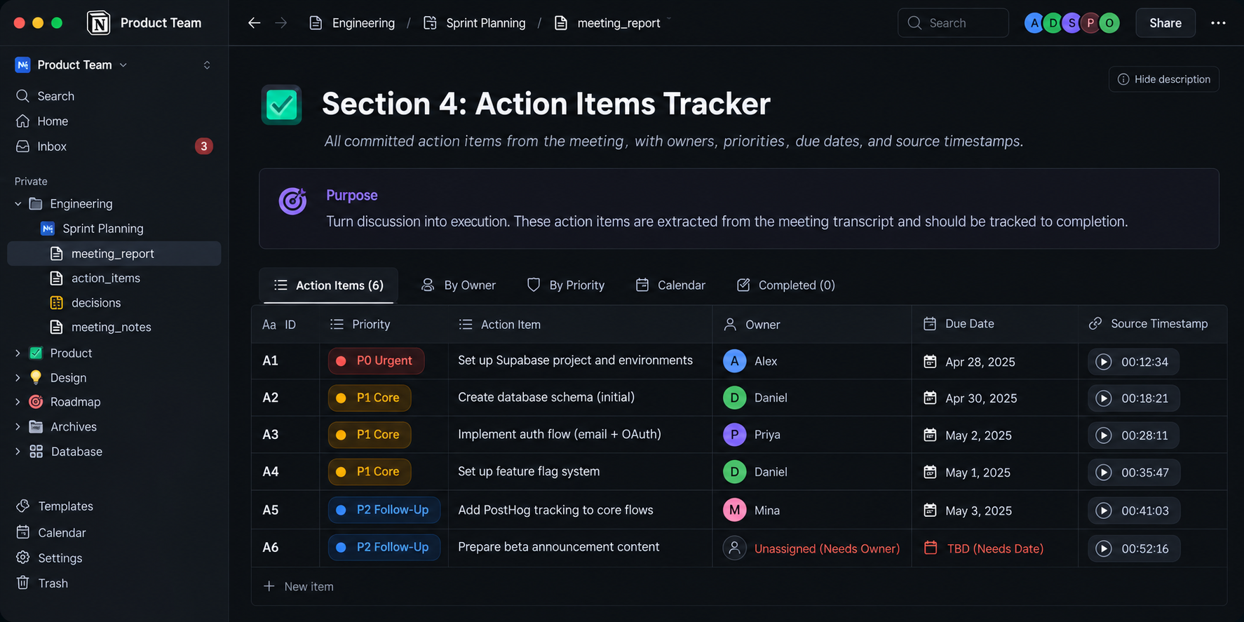 meeting-action-extractor screenshot 3