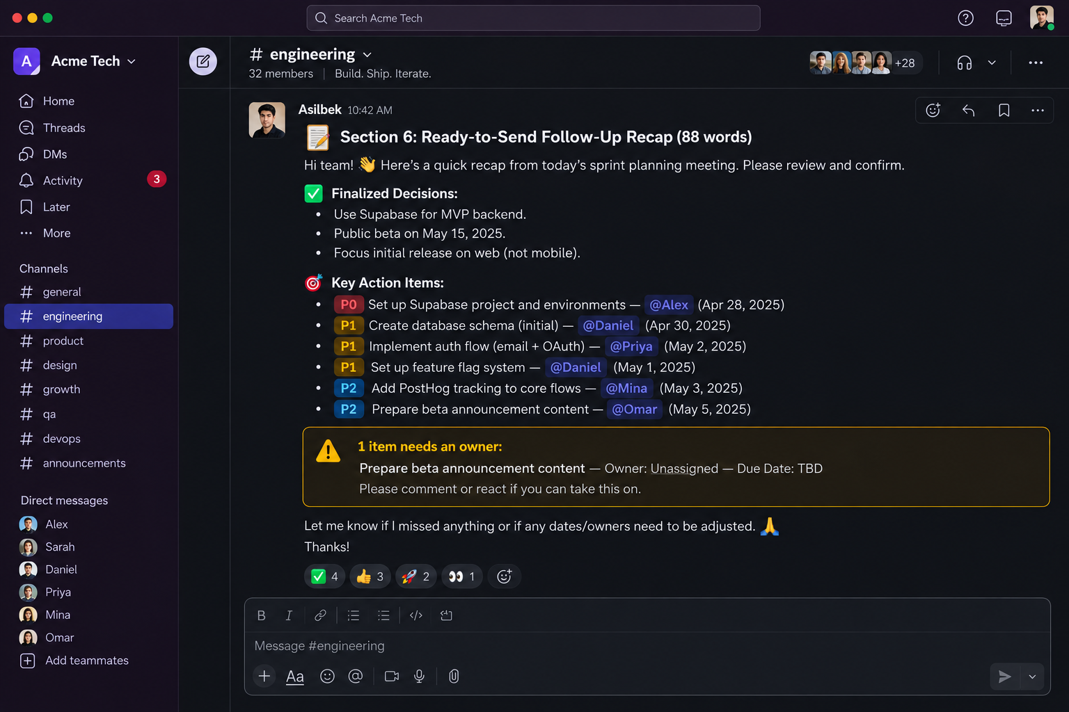 meeting-action-extractor screenshot 5