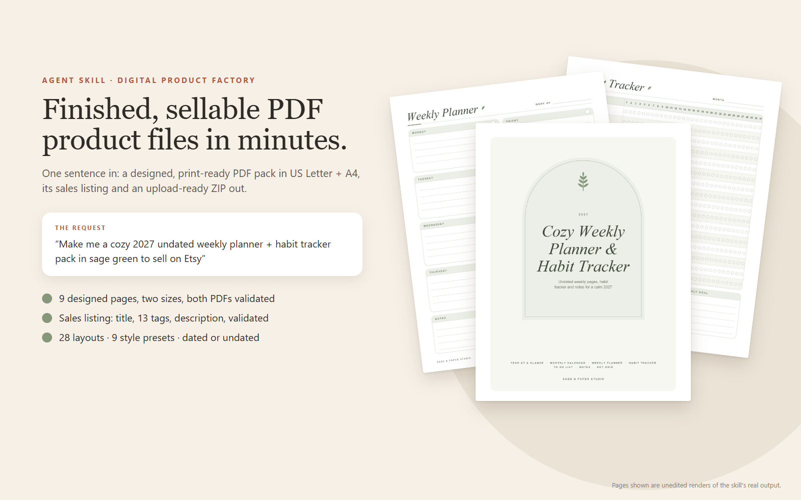 Digital Product Factory: Print-Ready PDF Packs + Listing preview