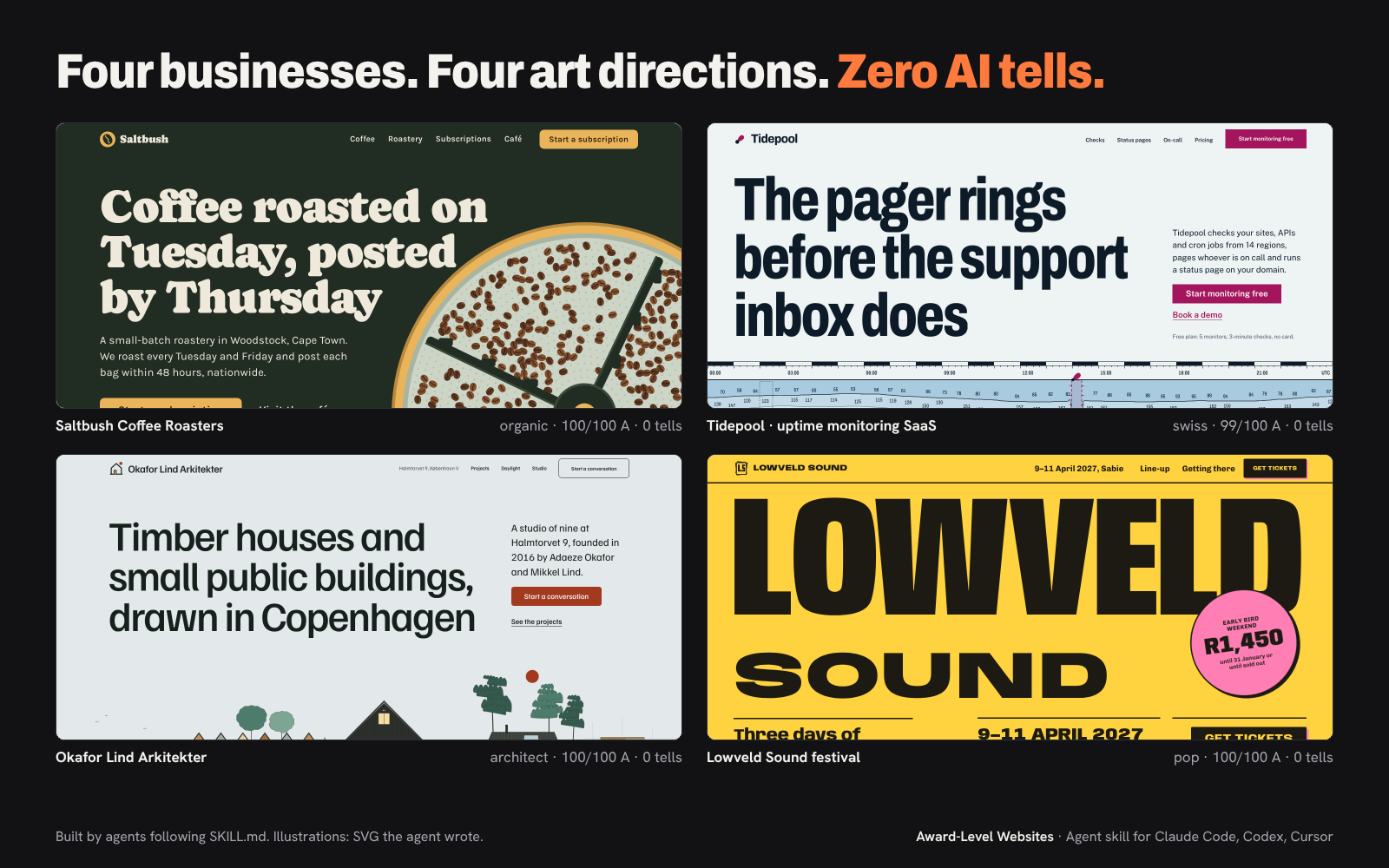 Award-Level Websites: Art Direction + Anti-Slop Design QA screenshot 2