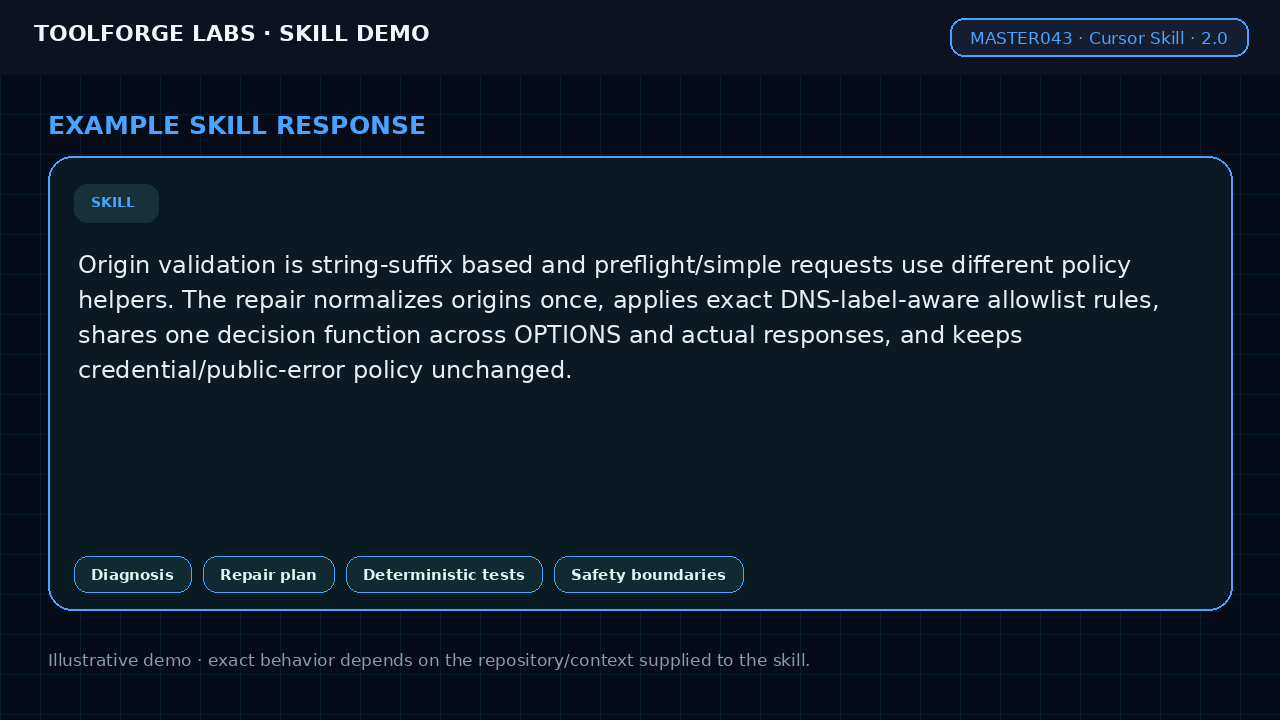 Repair CORS Origin Validation Bugs screenshot 3