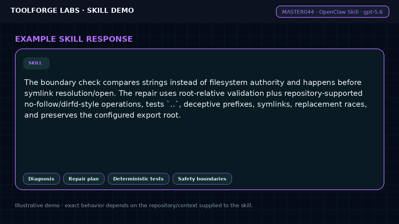 Repair Path Traversal & Symlink Escapes screenshot 3